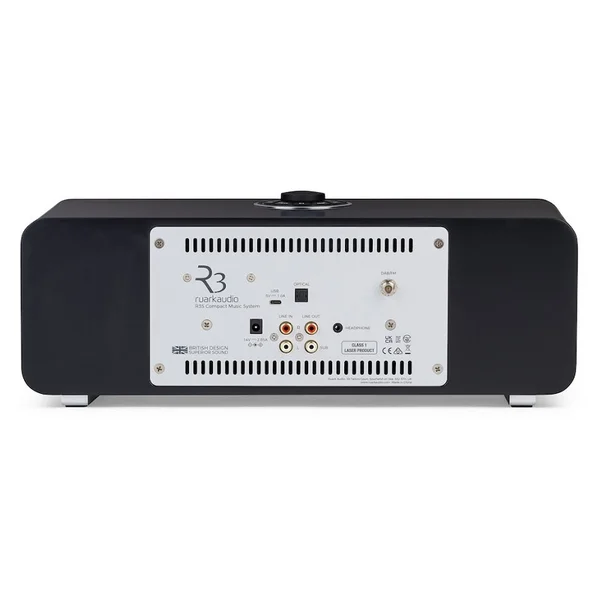 Ruark R3S Multi-Room Wireless Bluetooth/WiFi Network Desktop Speaker & CD Player with FM Radio - Satin Charcoal Lacquer