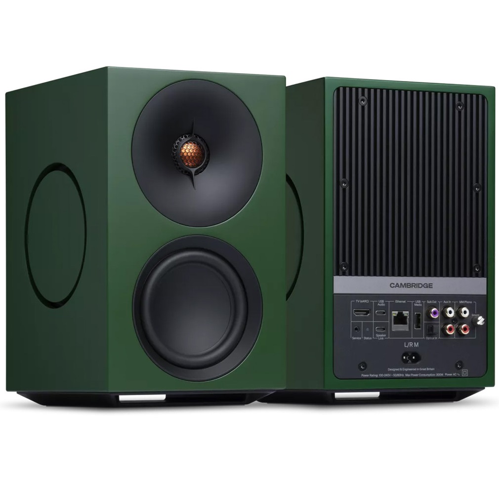 Cambridge Audio L/R M Wireless Bluetooth Desktop Bookshelf Speakers - Green
