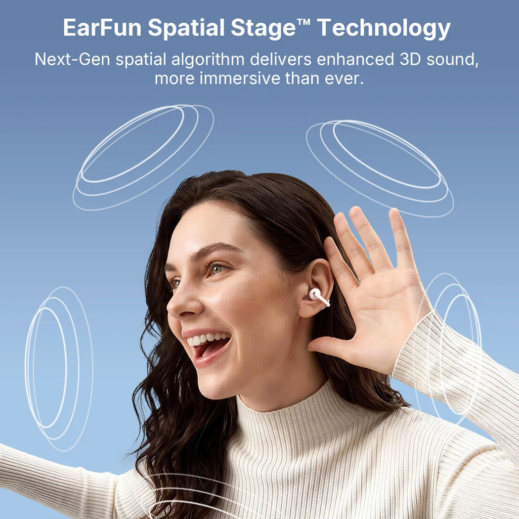 EarFun Clip 2 True Wireless Bluetooth Air Conduction Open-Ear Earphone Microphone White