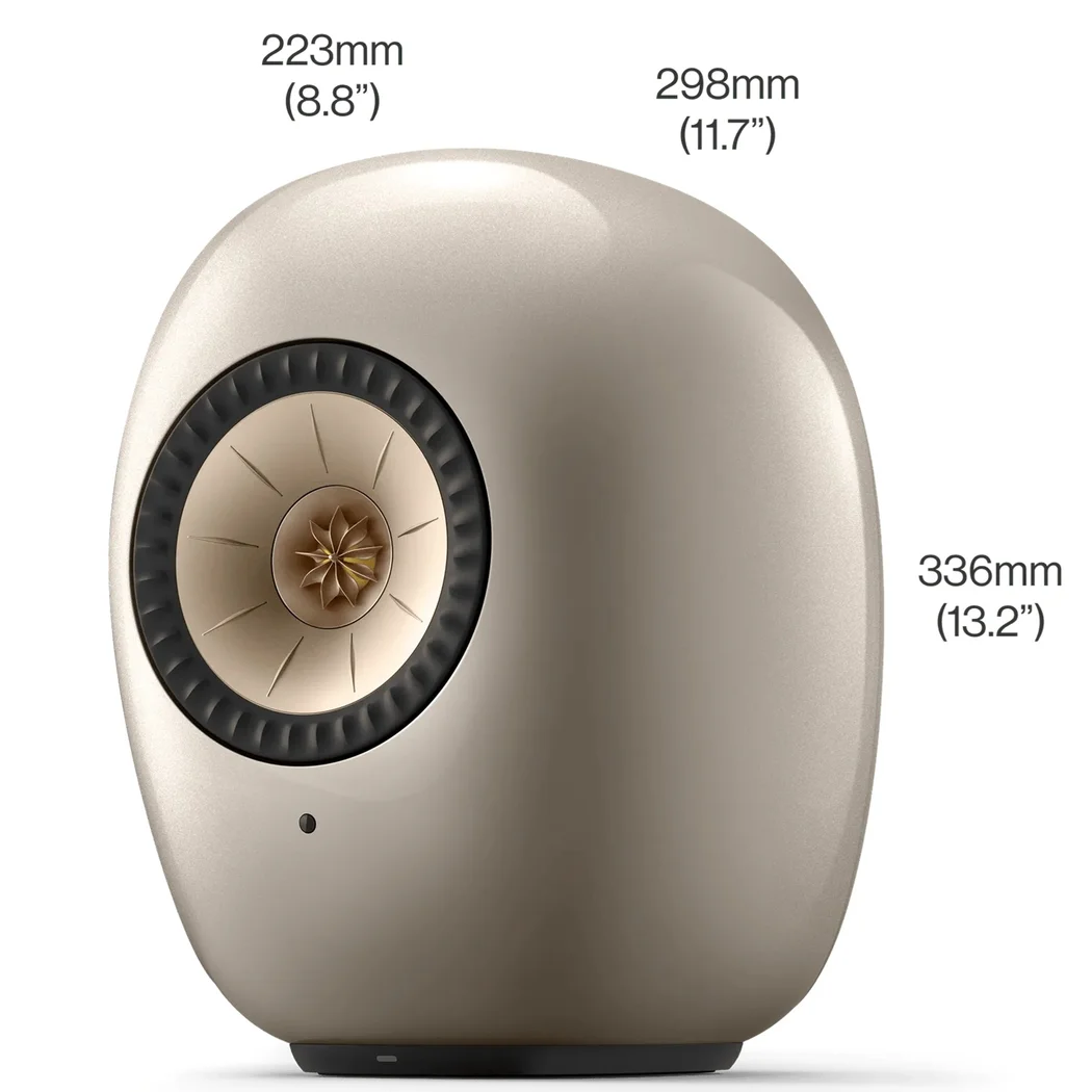 KEF LS LUXE Wireless Bluetooth WiFi Network Desktop Bookshelf Speakers HDMI eARC Dusk Titanium