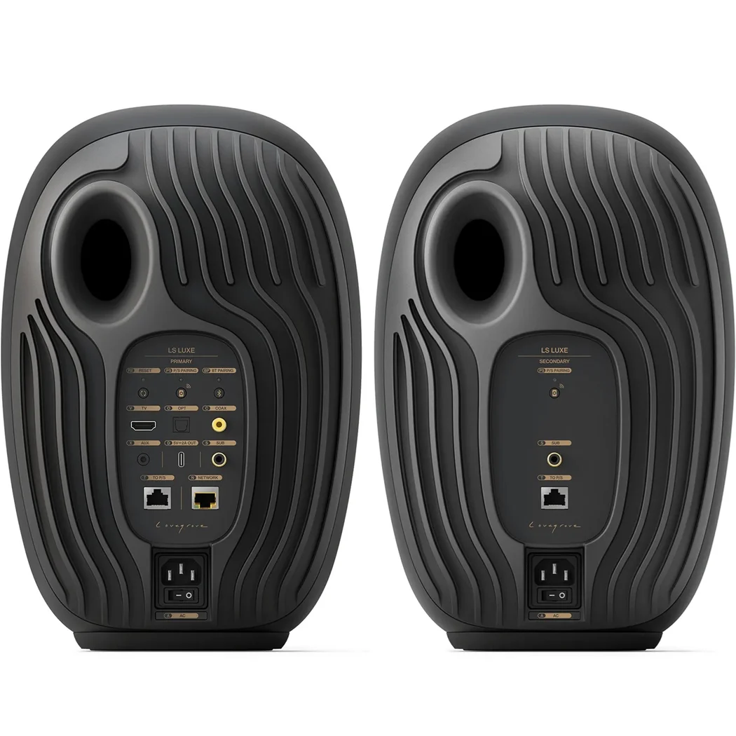 KEF LS LUXE Wireless Bluetooth WiFi Network Desktop Bookshelf Speakers HDMI eARC Eclipse Black