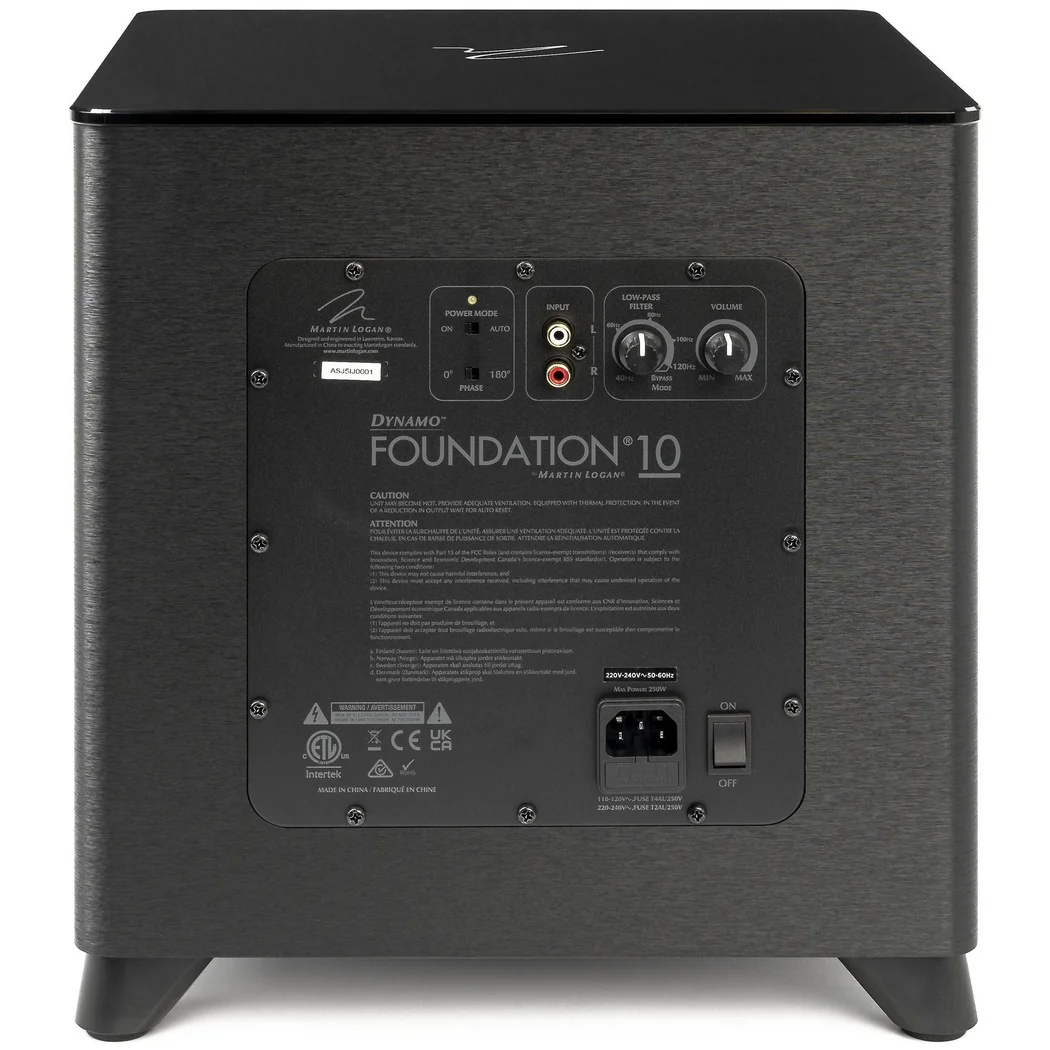 MartinLogan Dynamo Foundation 10 Sealed 10-inch (10) Powered Subwoofer