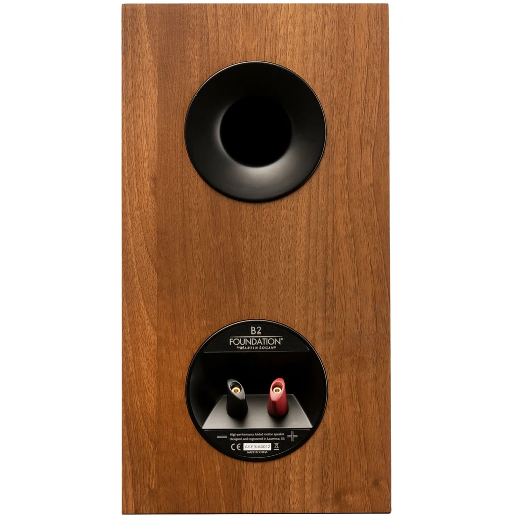 MartinLogan Motion Foundation B2 2-Way Passive Desktop Bookshelf Speakers - Walnut