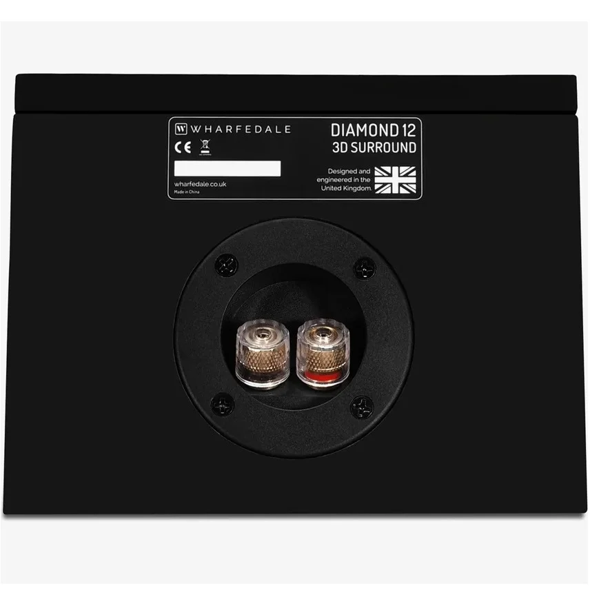 Wharfedale Diamond 12 3D 2-Way Passive Elevation Surround Speakers Black Oak