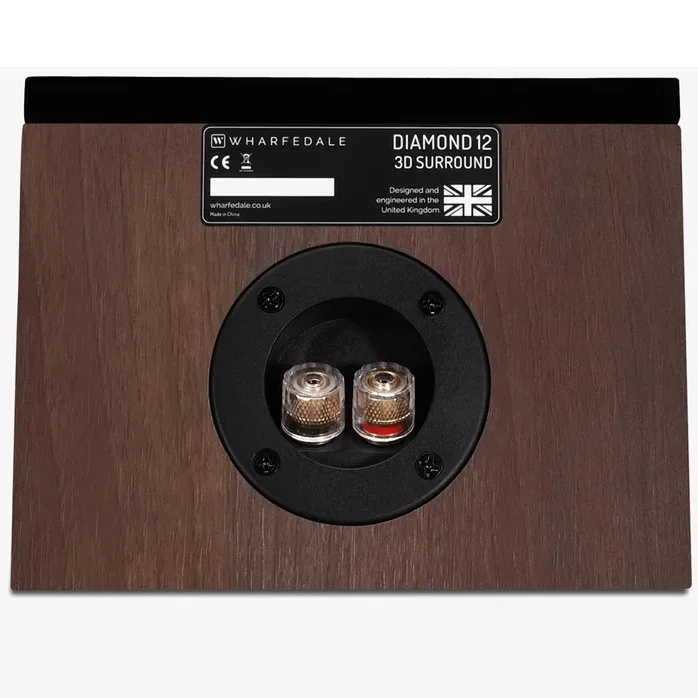 Wharfedale Diamond 12 3D 2-Way Passive Elevation Surround Speakers Walnut