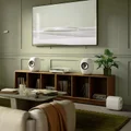 KEF LS LUXE Wireless Bluetooth WiFi Network Desktop Bookshelf Speakers HDMI eARC Mineral White
