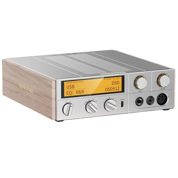 FiiO K17 R2R MQA Wireless Bluetooth/WiFi Network Streamer, Desktop DAC & Headphone Amplifier - Silver