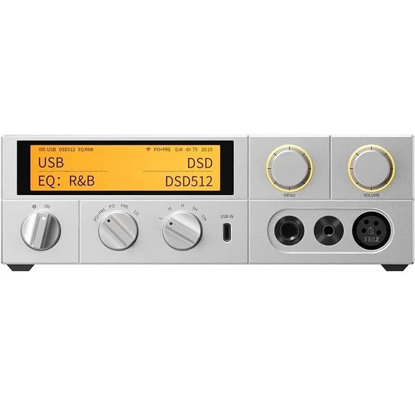 FiiO K17 R2R MQA Wireless Bluetooth/WiFi Network Streamer, Desktop DAC & Headphone Amplifier - Silver