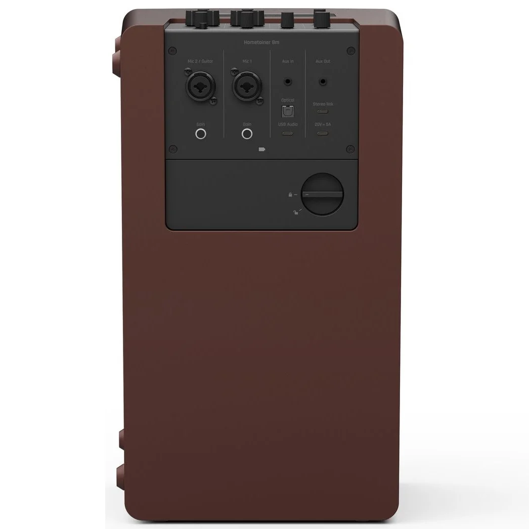 C-Music Hometainer 8M Wireless Bluetooth Portable PA Loudspeaker with Built-In Mixer - Burgundy