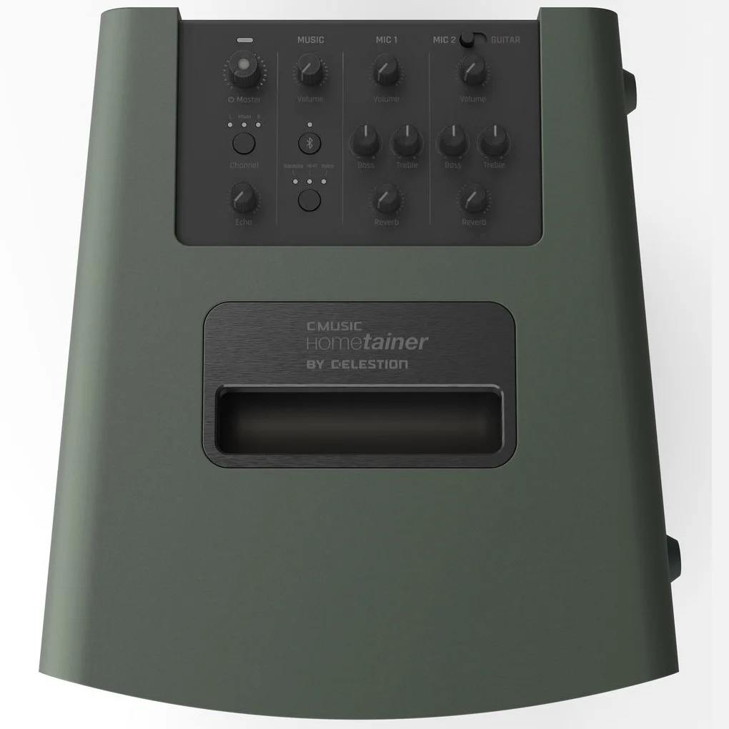 C-Music Hometainer 8M Wireless Bluetooth Portable PA Loudspeaker with Built-In Mixer - Moss Green