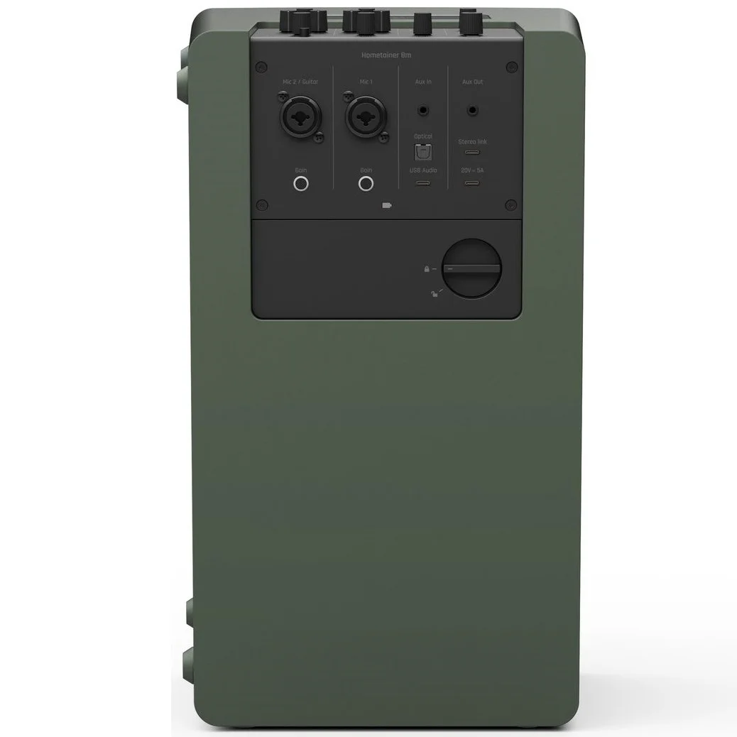 C-Music Hometainer 8M Wireless Bluetooth Portable PA Loudspeaker with Built-In Mixer - Moss Green