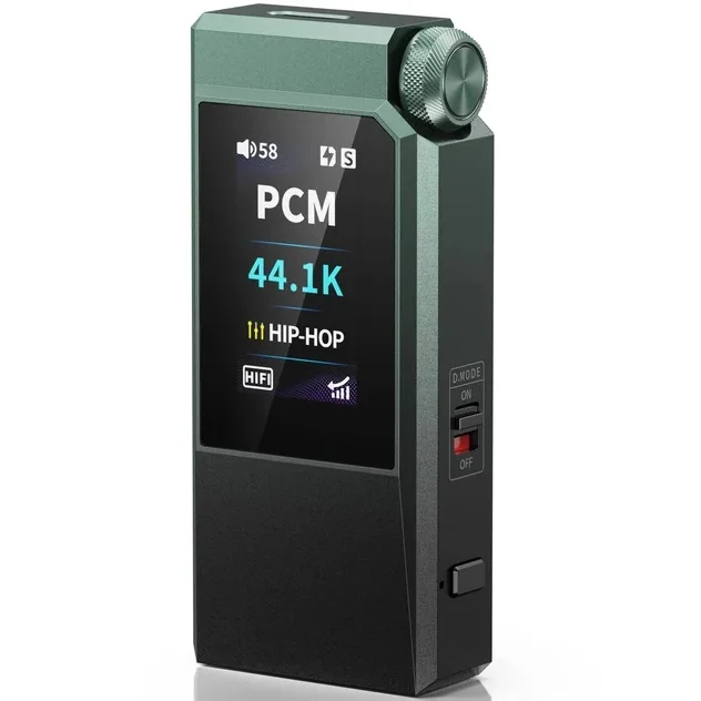 FiiO QX11 Type-C to 3.5mm/4.4mm Balanced Portable USB DAC & Headphone Amplifier Adapter with Mic - Dark Green