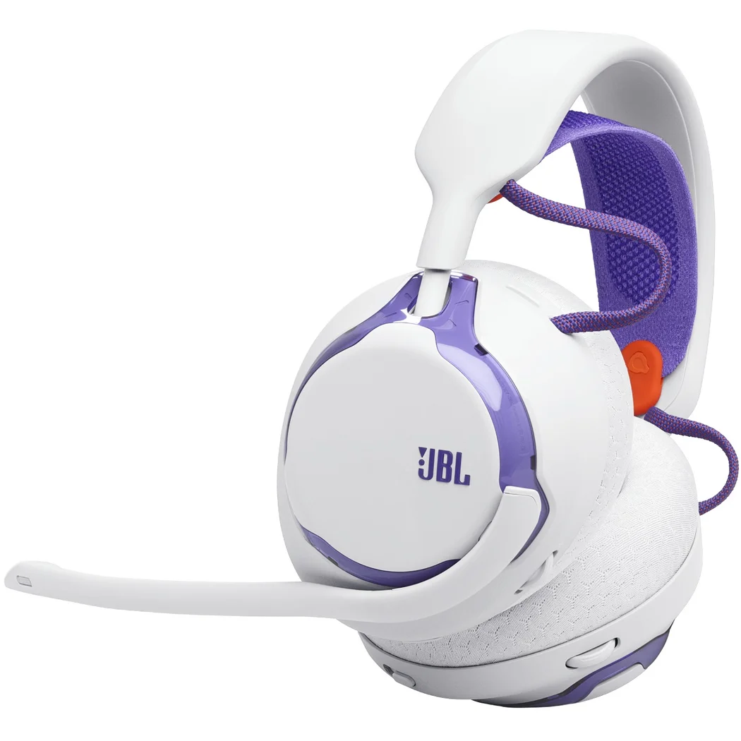 JBL Quantum 650 Wired/Wireless Bluetooth+2.4GHz Multi-Platform Over-Ear Gaming Headset with Mic - White