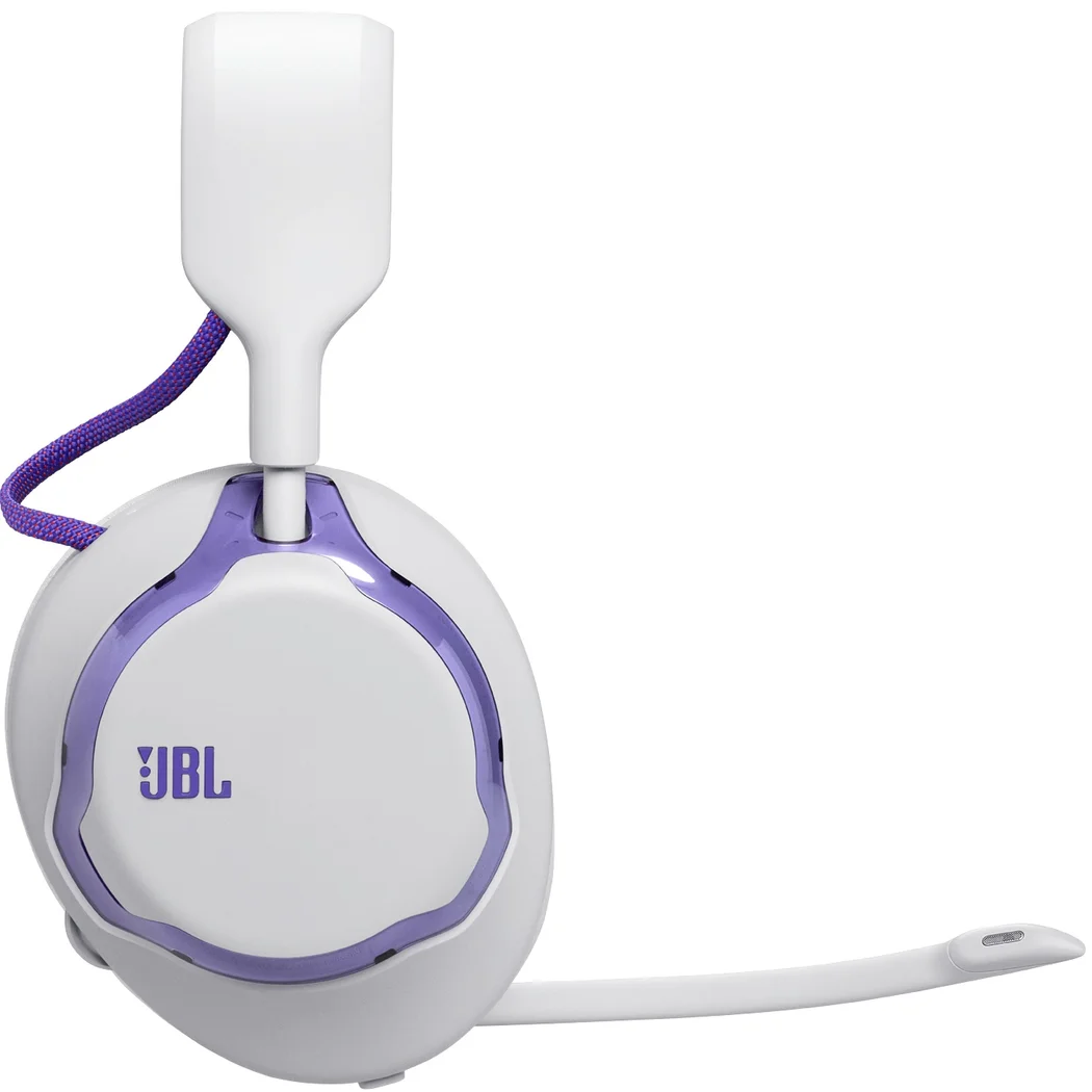 JBL Quantum 650 Wired/Wireless Bluetooth+2.4GHz Multi-Platform Over-Ear Gaming Headset with Mic - White