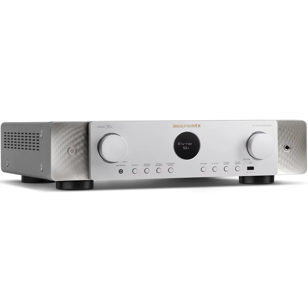 Marantz CINEMA 70 7.2 Channel 8K Hi-Fi Network AV Receiver (with Dolby Atmos, DTS:X) - Silver/Gold