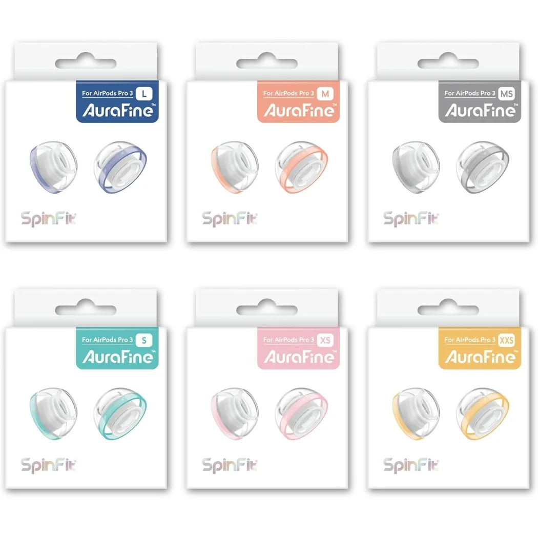 SpinFit AuraFine Silicone Eartips for Apple AirPods Pro 3