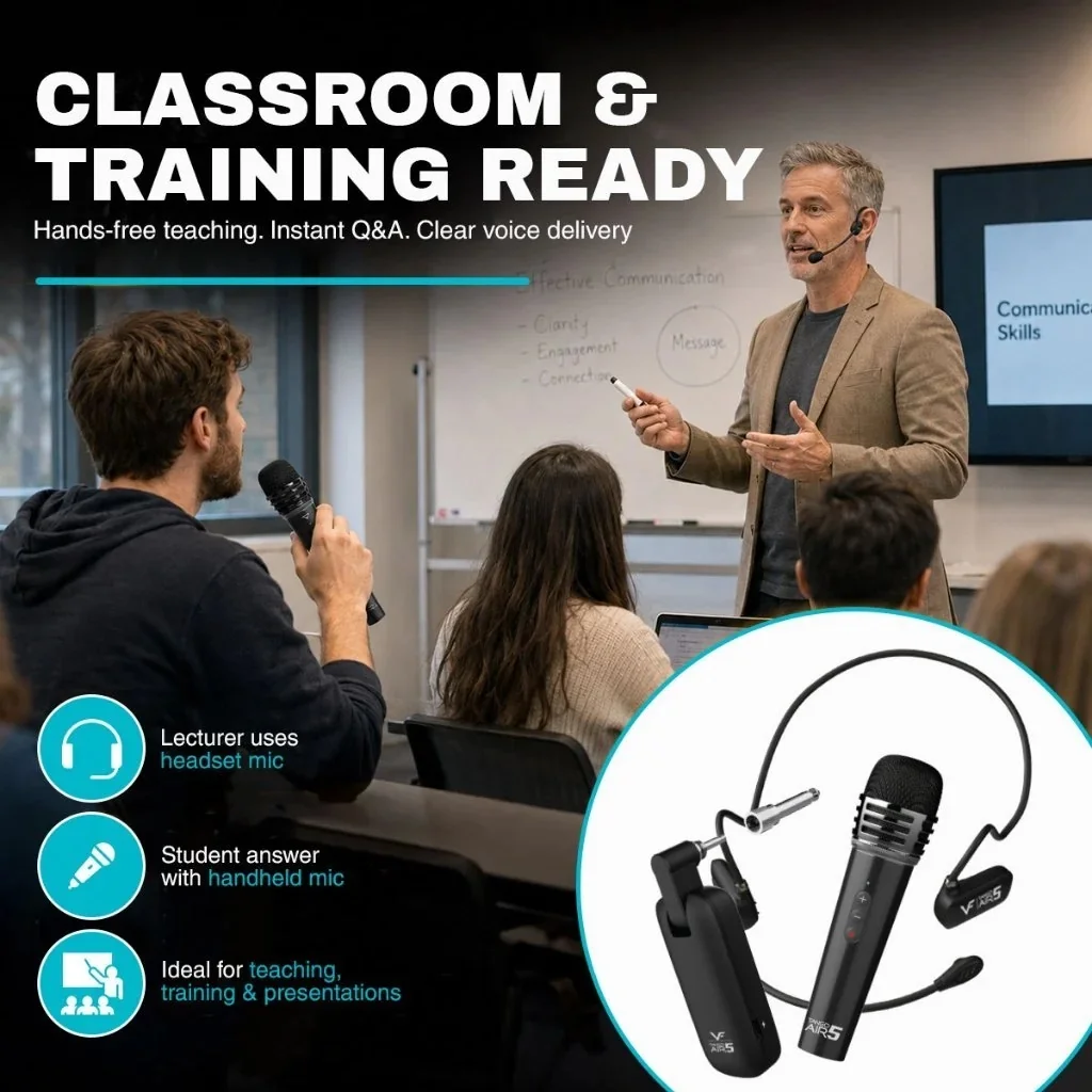 Vinnfier Tango Air 5 Wireless Handheld & Wearable Headset Microphones Set