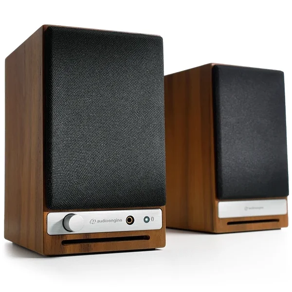 Audioengine HD3 Next Gen Wireless Bluetooth Desktop Bookshelf Speakers - Real Wood Walnut Veneer