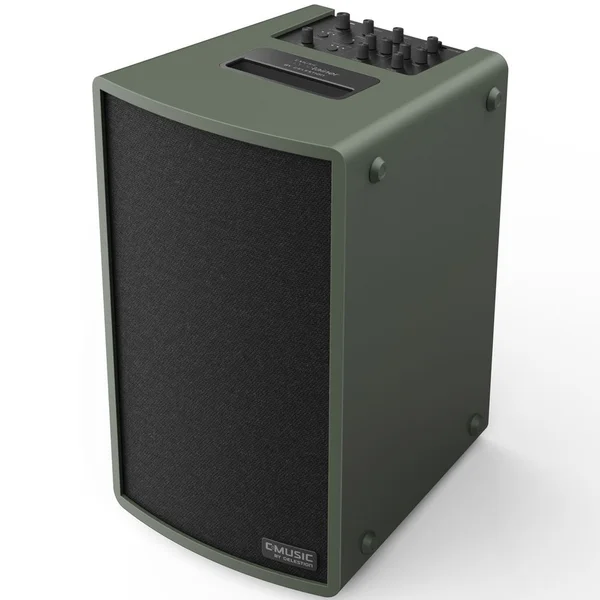 C-Music Hometainer 8M Wireless Bluetooth Portable PA Loudspeaker with Built-In Mixer - Moss Green