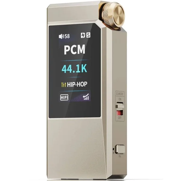 FiiO QX11 Type-C to 3.5mm/4.4mm Balanced Portable USB DAC & Headphone Amplifier Adapter with Mic - Vintage Gold