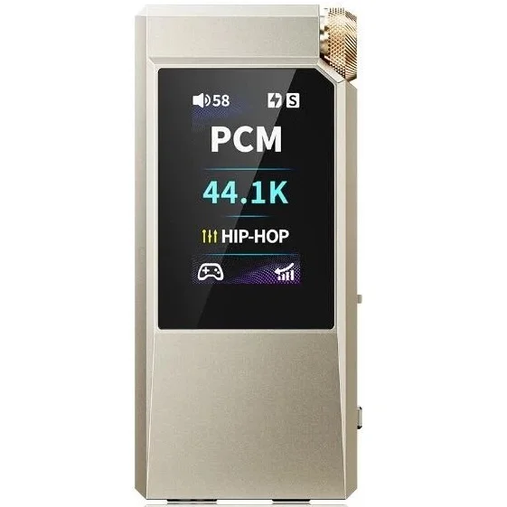 FiiO QX11 Type-C to 3.5mm/4.4mm Balanced Portable USB DAC & Headphone Amplifier Adapter with Mic - Vintage Gold