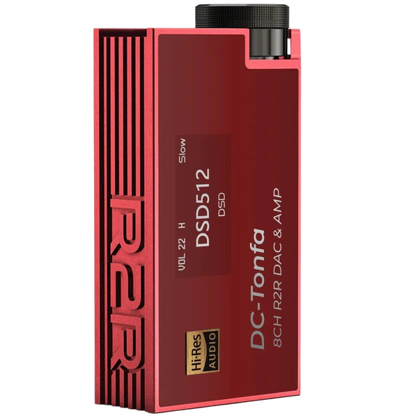 iBasso DC-Tonfa R2R Type-C USB to 3.5/4.4mm Balanced DAC & Headphone Amplifier Adapter - Red