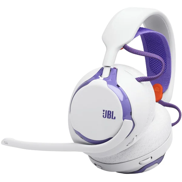 JBL Quantum 650 Wired/Wireless Bluetooth+2.4GHz Multi-Platform Over-Ear Gaming Headset with Mic - White