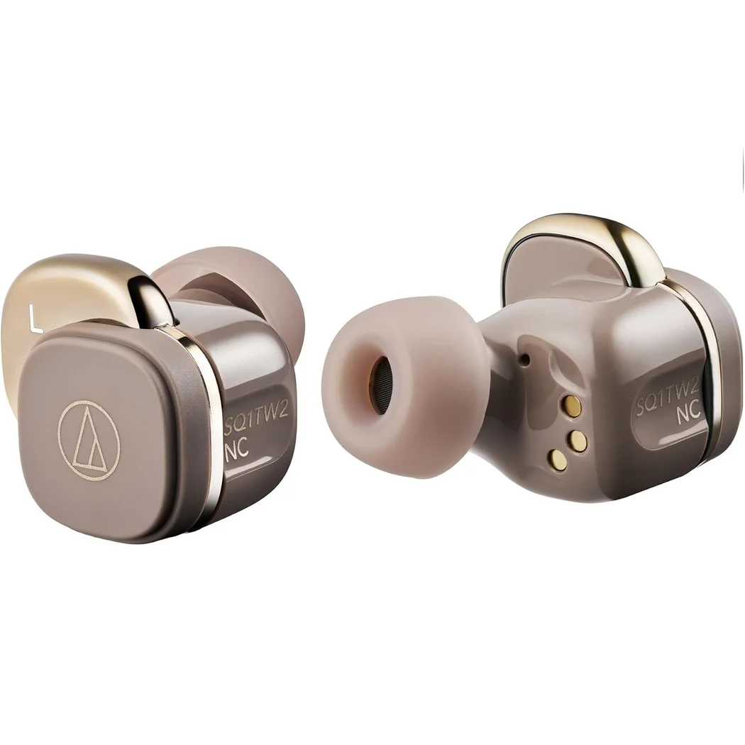 Audio-Technica ATH-SQ1TW2NC True Wireless Bluetooth Noise-Cancelling In-Ear Earphone with Mic