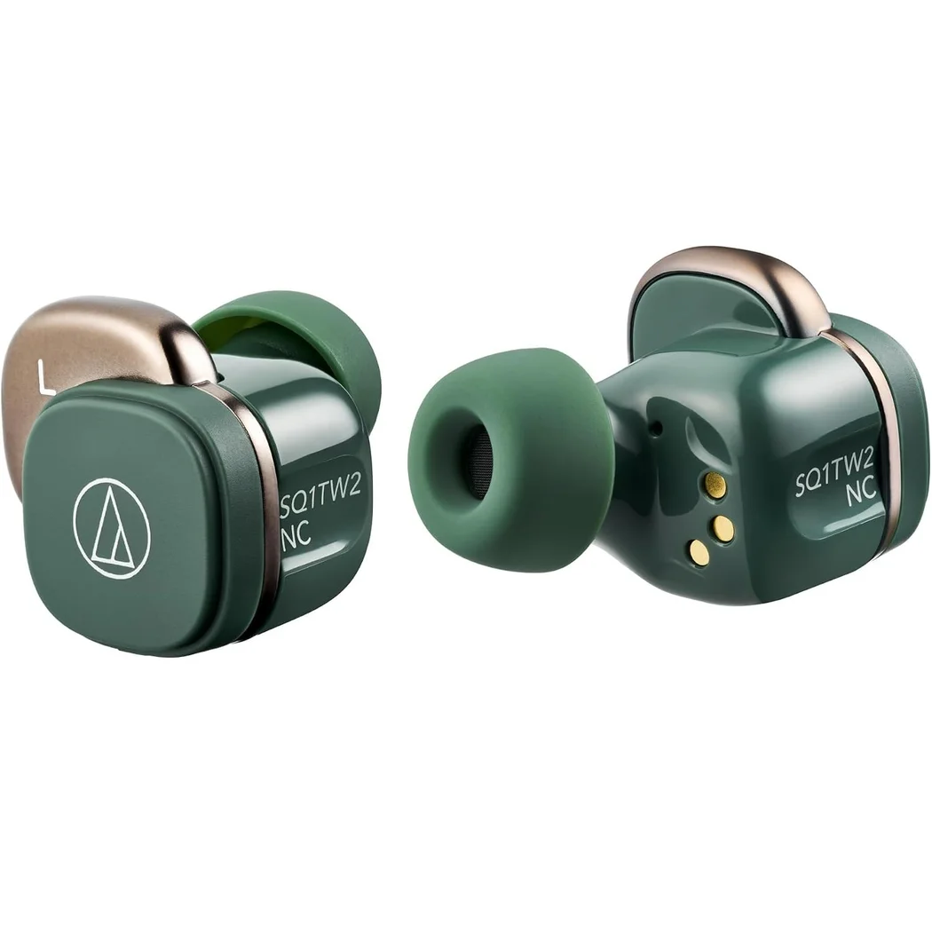 Audio-Technica ATH-SQ1TW2NC True Wireless Bluetooth Noise-Cancelling In-Ear Earphone with Mic