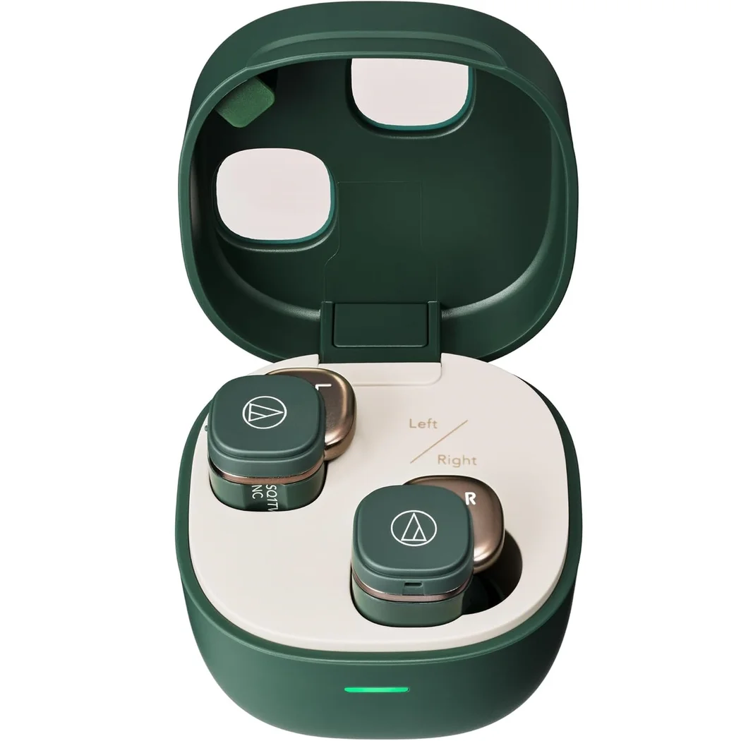 Audio-Technica ATH-SQ1TW2NC True Wireless Bluetooth Noise-Cancelling In-Ear Earphone with Mic