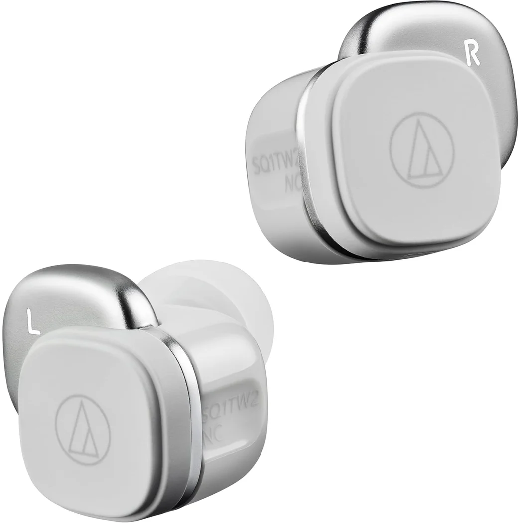 Audio-Technica ATH-SQ1TW2NC True Wireless Bluetooth Noise-Cancelling In-Ear Earphone with Mic