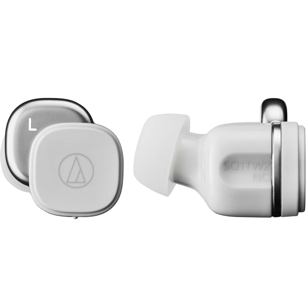 Audio-Technica ATH-SQ1TW2NC True Wireless Bluetooth Noise-Cancelling In-Ear Earphone with Mic