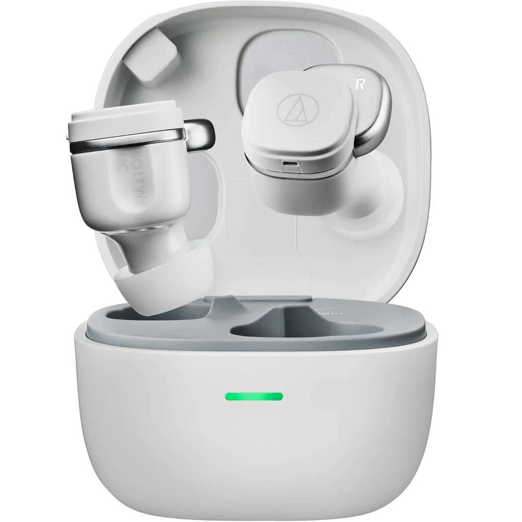 Audio-Technica ATH-SQ1TW2NC True Wireless Bluetooth Noise-Cancelling In-Ear Earphone with Mic