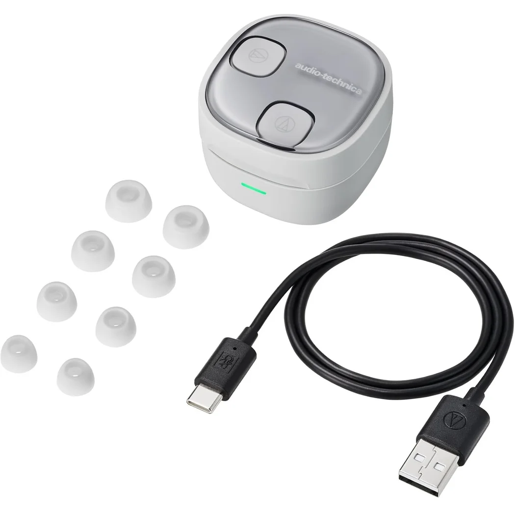 Audio-Technica ATH-SQ1TW2NC True Wireless Bluetooth Noise-Cancelling In-Ear Earphone with Mic