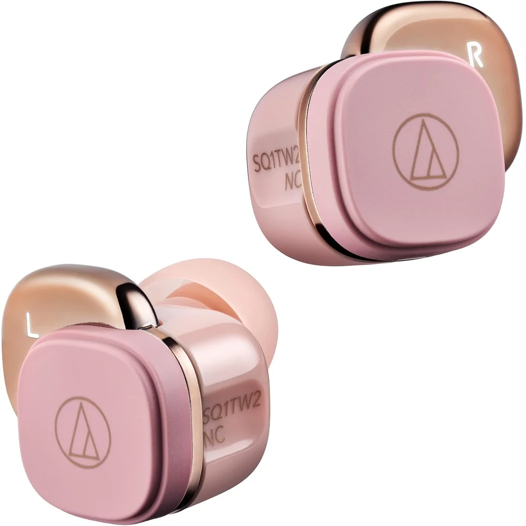 Audio-Technica ATH-SQ1TW2NC True Wireless Bluetooth Noise-Cancelling In-Ear Earphone with Mic