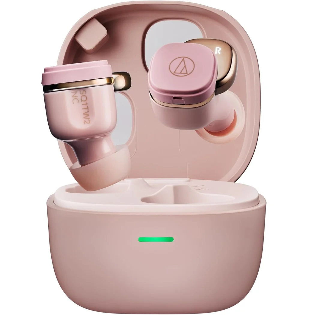Audio-Technica ATH-SQ1TW2NC True Wireless Bluetooth Noise-Cancelling In-Ear Earphone with Mic