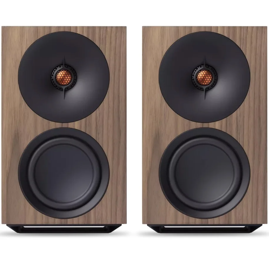 Cambridge Audio L/R M Wireless Bluetooth Desktop Bookshelf Speakers - Walnut