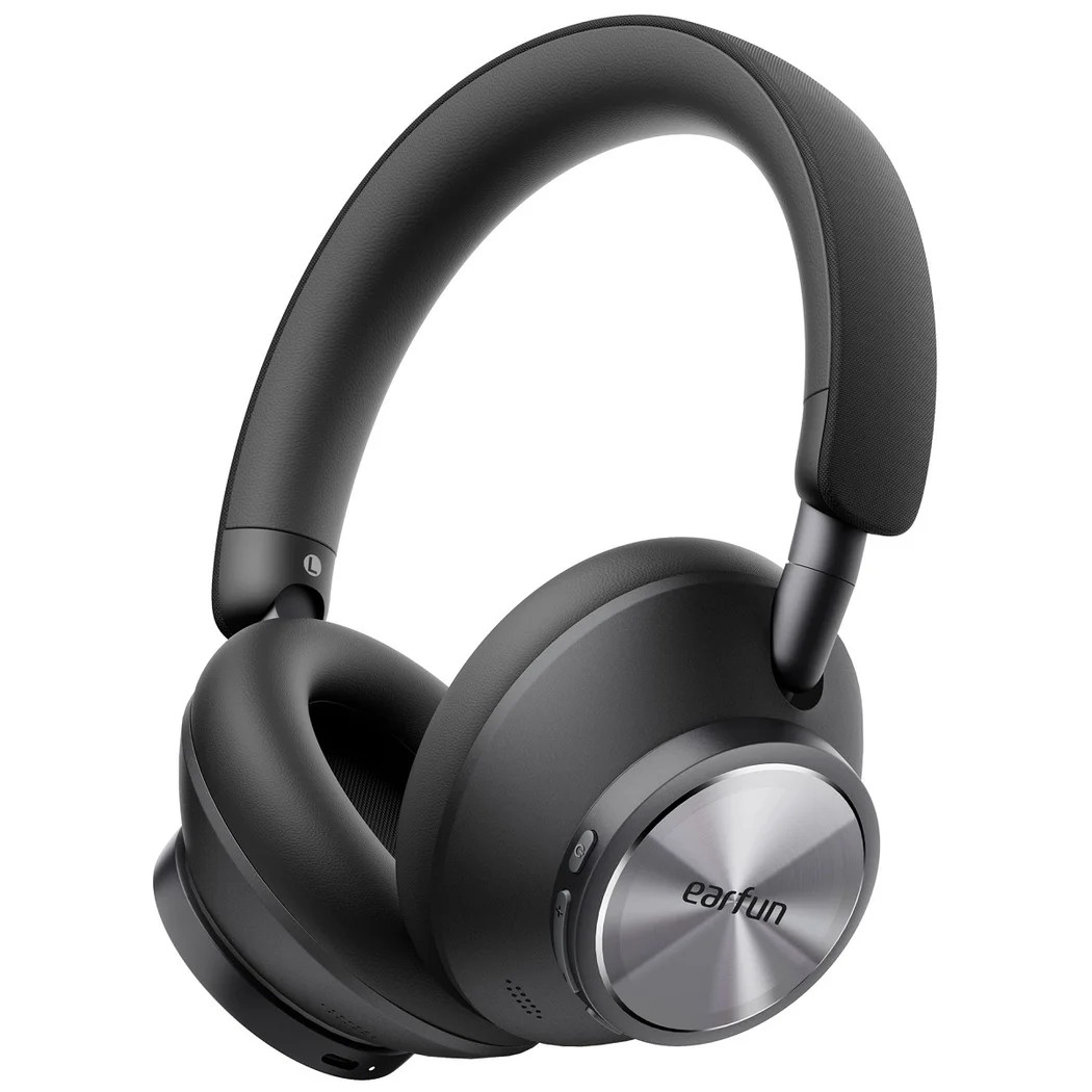 EarFun Wave Pro X Wired/Wireless Bluetooth Noise-Cancelling Over-Ear Headphone with Mic - Black