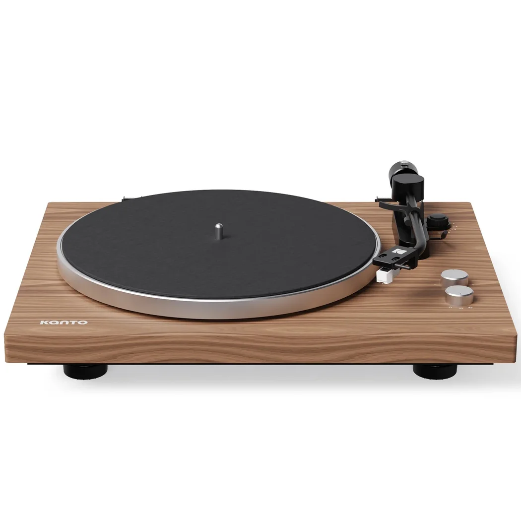 Kanto OBI3 G2 (2nd Gen) Semi-Automatic Wireless Bluetooth Belt-Drive Turntable - Walnut