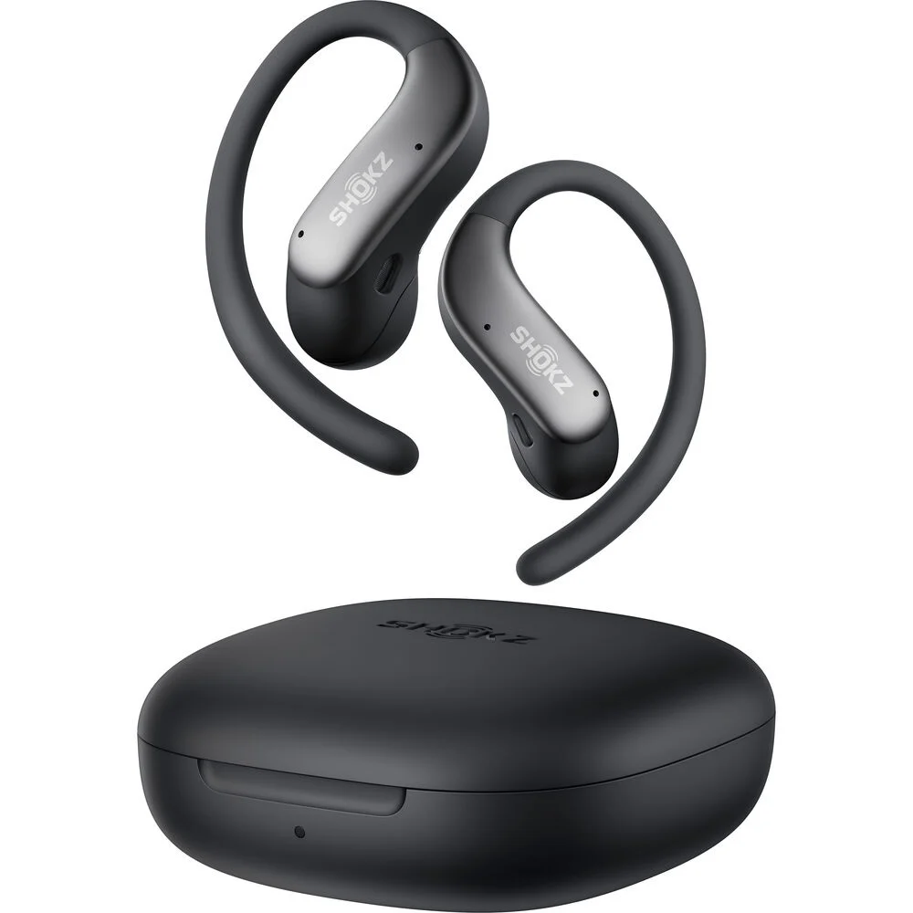 Shokz OpenFit Air 2 True Wireless Bluetooth Air Conduction Open-Ear Earphone with Mic - Black