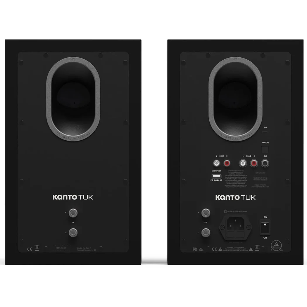 Kanto Tuk Grand G2 (2nd Gen) Passive Desktop Bookshelf Speakers - Black