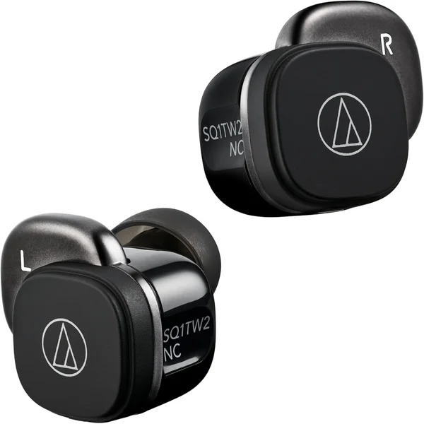 Audio-Technica ATH-SQ1TW2NC True Wireless Bluetooth Noise-Cancelling In-Ear Earphone with Mic - Black