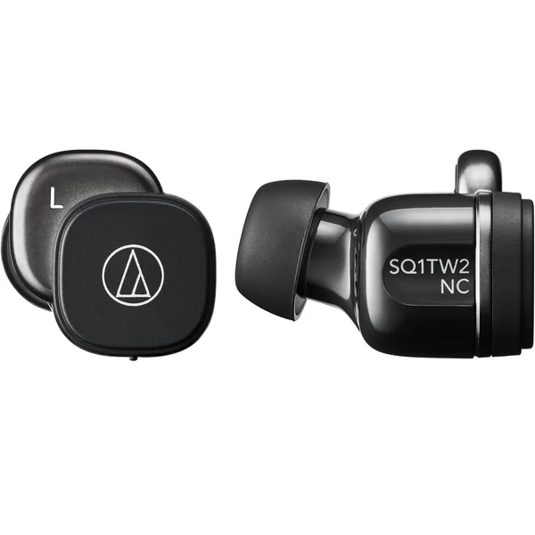 Audio-Technica ATH-SQ1TW2NC True Wireless Bluetooth Noise-Cancelling In-Ear Earphone with Mic - Black