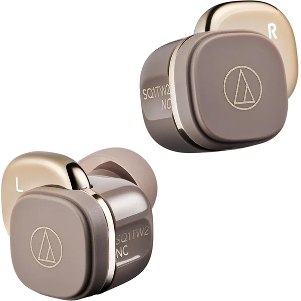Audio-Technica ATH-SQ1TW2NC True Wireless Bluetooth Noise-Cancelling In-Ear Earphone with Mic - Cafe Latte