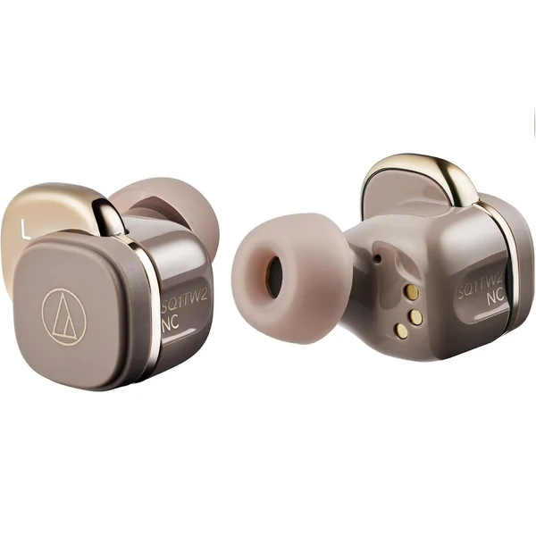 Audio-Technica ATH-SQ1TW2NC True Wireless Bluetooth Noise-Cancelling In-Ear Earphone with Mic - Cafe Latte