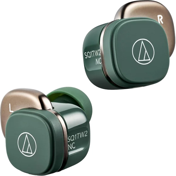Audio-Technica ATH-SQ1TW2NC True Wireless Bluetooth Noise-Cancelling In-Ear Earphone with Mic - Forest Green