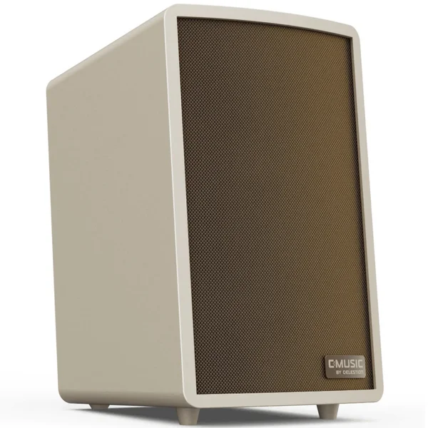 C-Music Hometainer 6 Wireless Bluetooth Portable PA Loudspeaker with Built-In Mixer - Cotton Grey