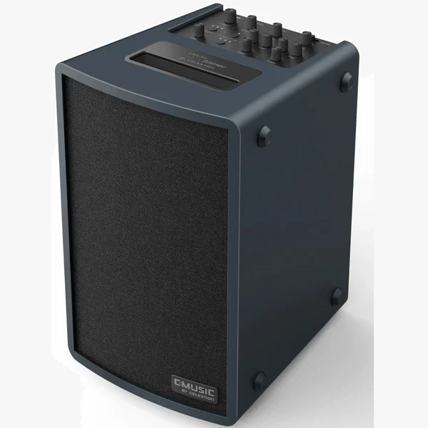 C-Music Hometainer 6 Wireless Bluetooth Portable PA Loudspeaker with Built-In Mixer - Midnight Blue