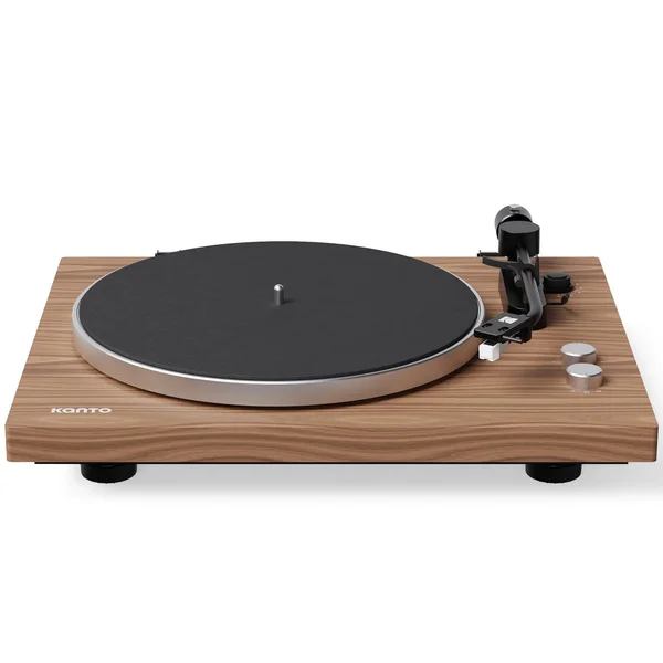Kanto OBI3 G2 (2nd Gen) Semi-Automatic Wireless Bluetooth Belt-Drive Turntable - Walnut