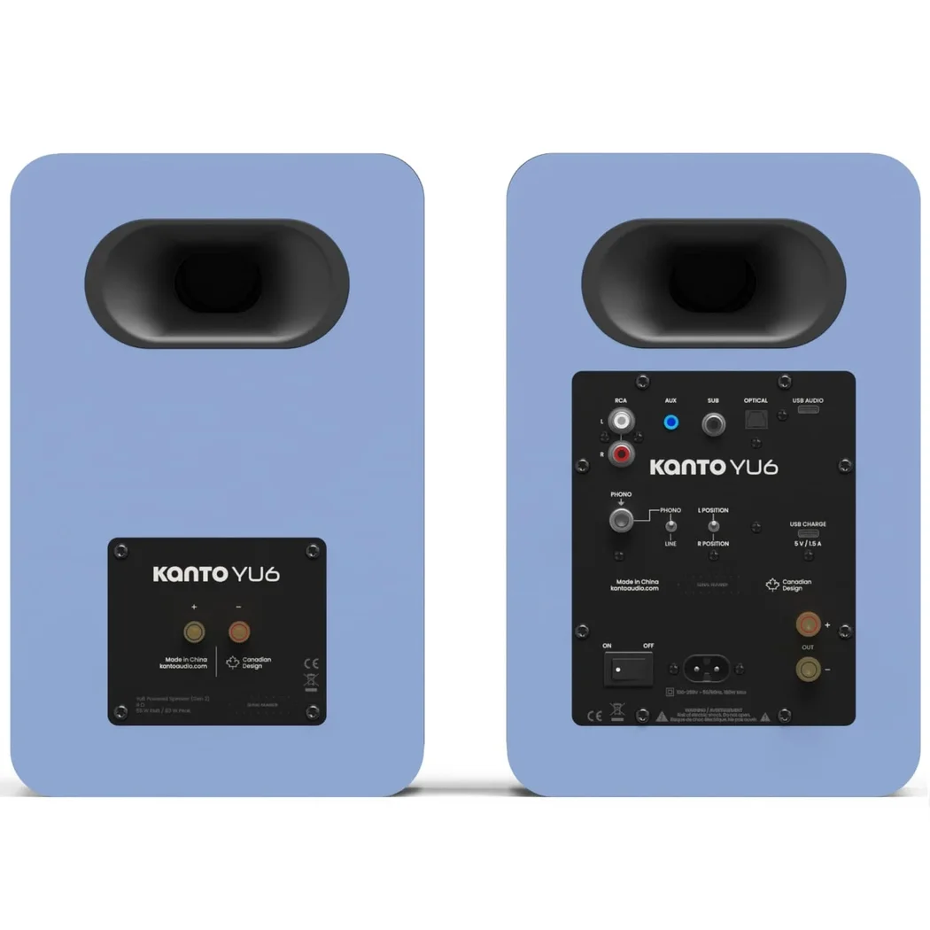 Kanto Yu6 G2 (2nd Gen) Wireless Bluetooth Desktop Bookshelf Speakers (with Phono Built-in)
